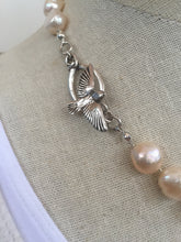 Big Pearl Barbara Necklace, sterling silver bird clasp