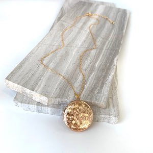Round Gold Locket Necklace JPeace Designs