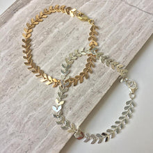 Chevron chain Bracelet — Gold or Silver