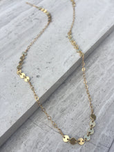 Delicate Dot and Chain Necklace gold