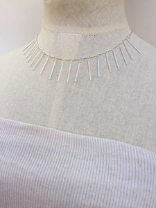 Fringe Necklace, silver