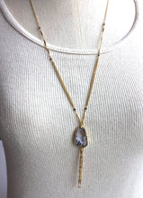 Long Geode Chain Tassel Necklace