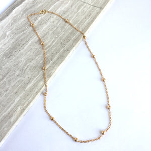 JPeace Designs Gold bead & chain necklace