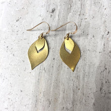Gold Flame — Brass Dangle Earrings