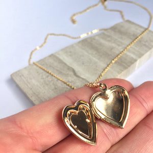 Heart Locket — Gold Necklace