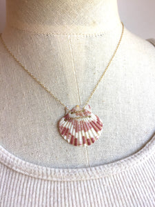 Hawaii Shell Necklace, red shell necklace
