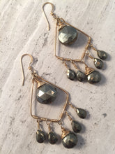 Handmade Pyrite (fool's gold) Chandelier Earrings