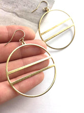 Modern hoop Earrings, JPeace Designs, in hand