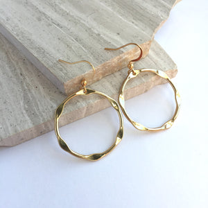 Medium Shiny Gold Hoop Earrings