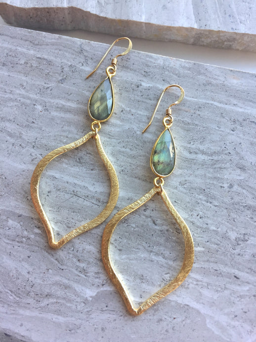 Labradorite Tulip Earrings