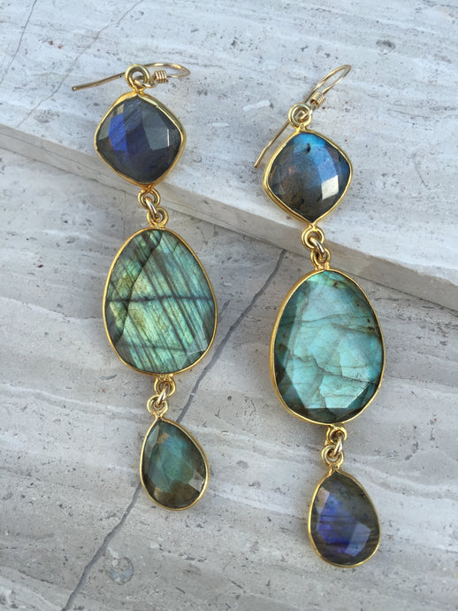Labradorite Stone Earrings