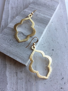 Lantern Earrings, gold, medium size 