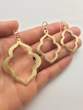 Lantern Earrings, gold, three sizes