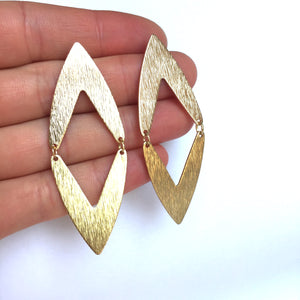 Large Diamond Geometric post Earrings