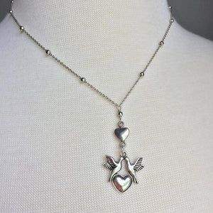 Silver Love Bird Necklace
