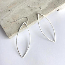 Marquise Silver hoop Earrings