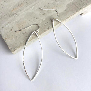 Marquise Silver hoop Earrings