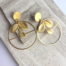 Mother Nature Gold Hoop Earrings