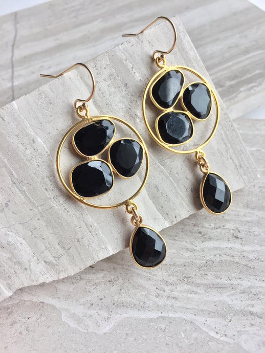 Onyx Trio Earrings
