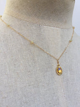 Opal Charm Necklace, on mannequin