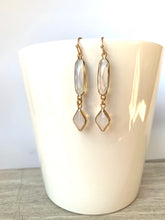 Opal Glass Diamond drop Earrings, JPeace Designs