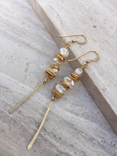 Pearls & Sequin Line Earrings