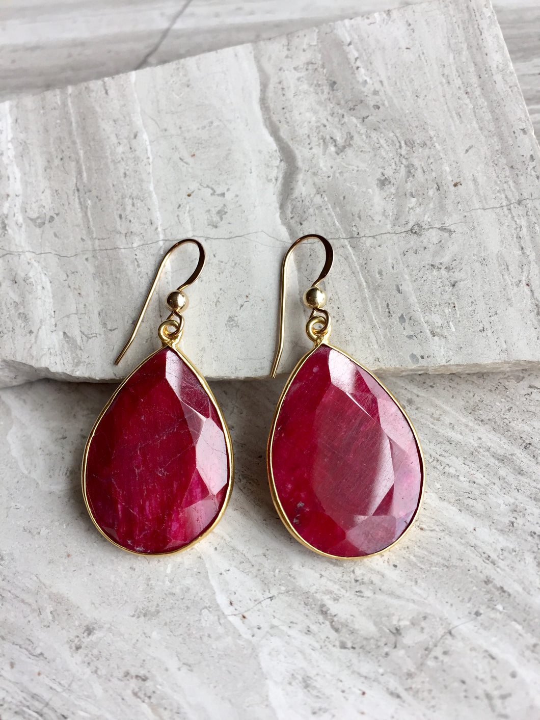 Reflection Earrings — Ruby