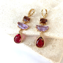 Shades of Purple prong set Earrings, JPeace Designs
