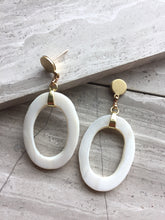 Shell Hoops— Post earrings