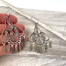 Silver Chandelier drop Earrings, JPeace Designs