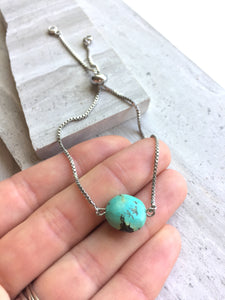 Adjustable Chain Bracelet — Turquoise