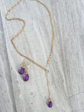 Amethyst Cancun necklace and earrings Gold