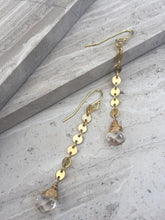 Quartz Crystal Flash Earrings gold
