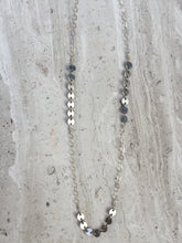 Delicate Dot and Chain Necklace silver
