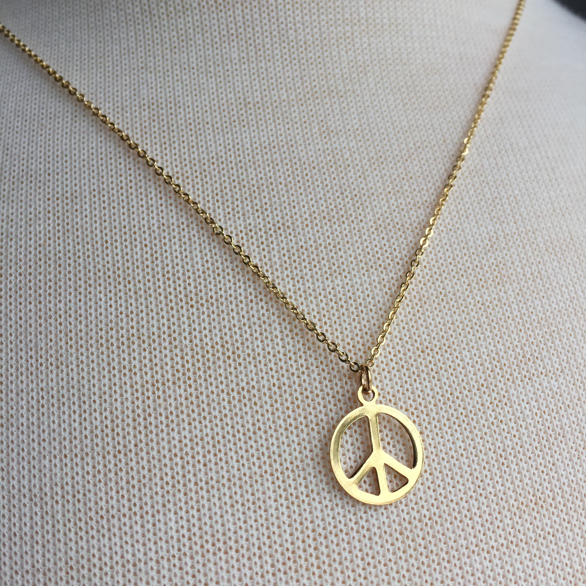 Diamond Peace Sign Necklace – Frannie B
