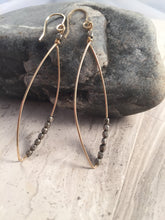 Marquise silver & gold Earrings