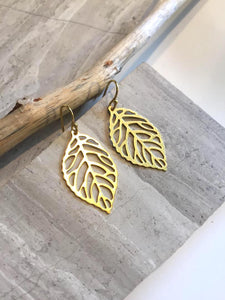 Leaf cut out Earrings — Small