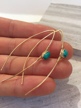 Threader Earrings — Turquoise